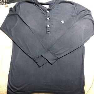 Abercrombie & Fitch, blue long sleeve button up, Small